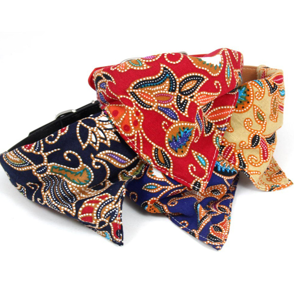 Dog Bandana Scarf - 2 Pcs Chic Cat Accessories Triangle