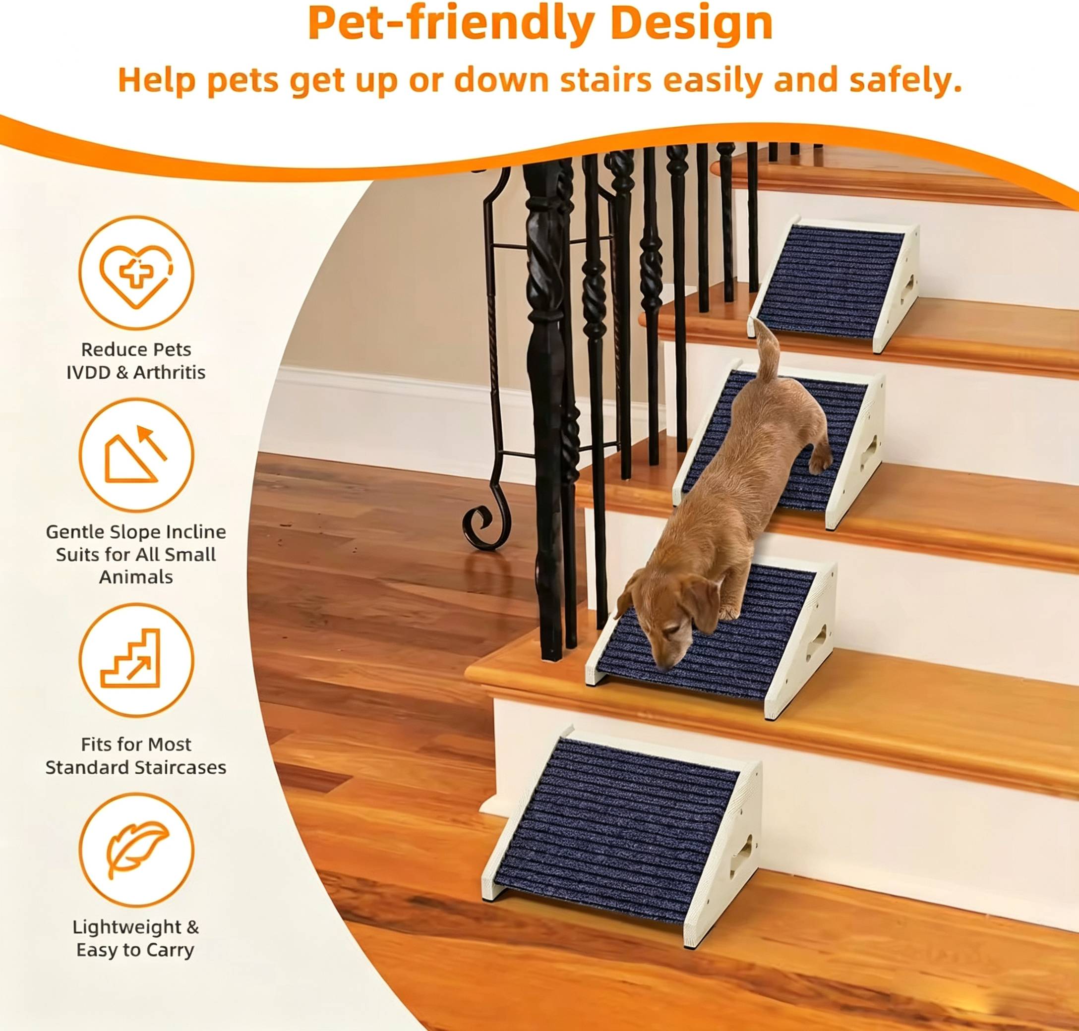 Wooden Dog Stairs Dog Ramps Sm - Calming Dog Bed recension och pris