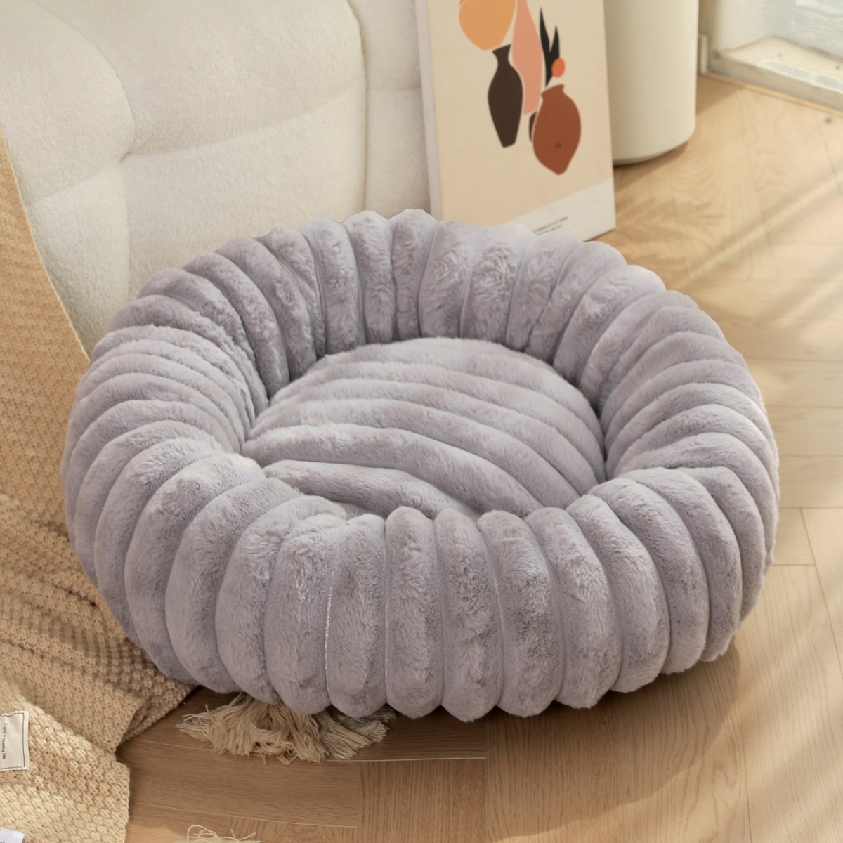 40-80cm Fluffy Pets Dogs Beds  - Calming Dog Bed recension och pris