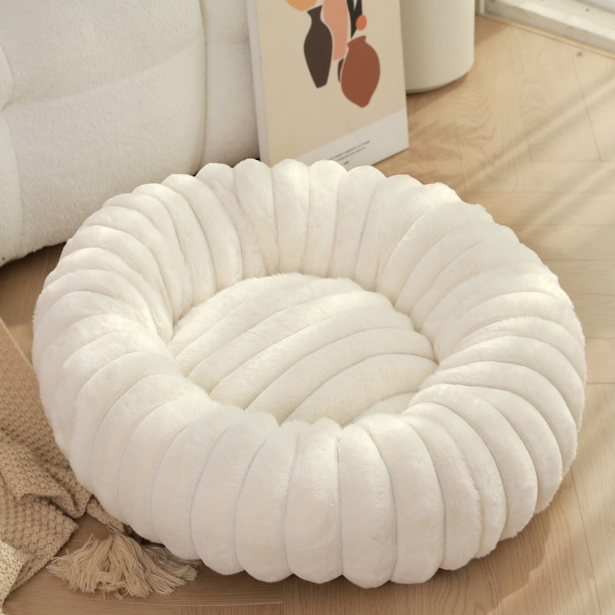 40-80cm Fluffy Pets Dogs Beds  - Calming Dog Bed recension och pris