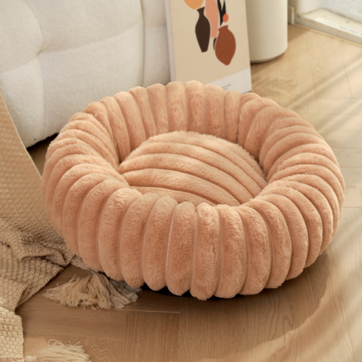 40-80cm Fluffy Pets Dogs Beds  - Calming Dog Bed recension och pris