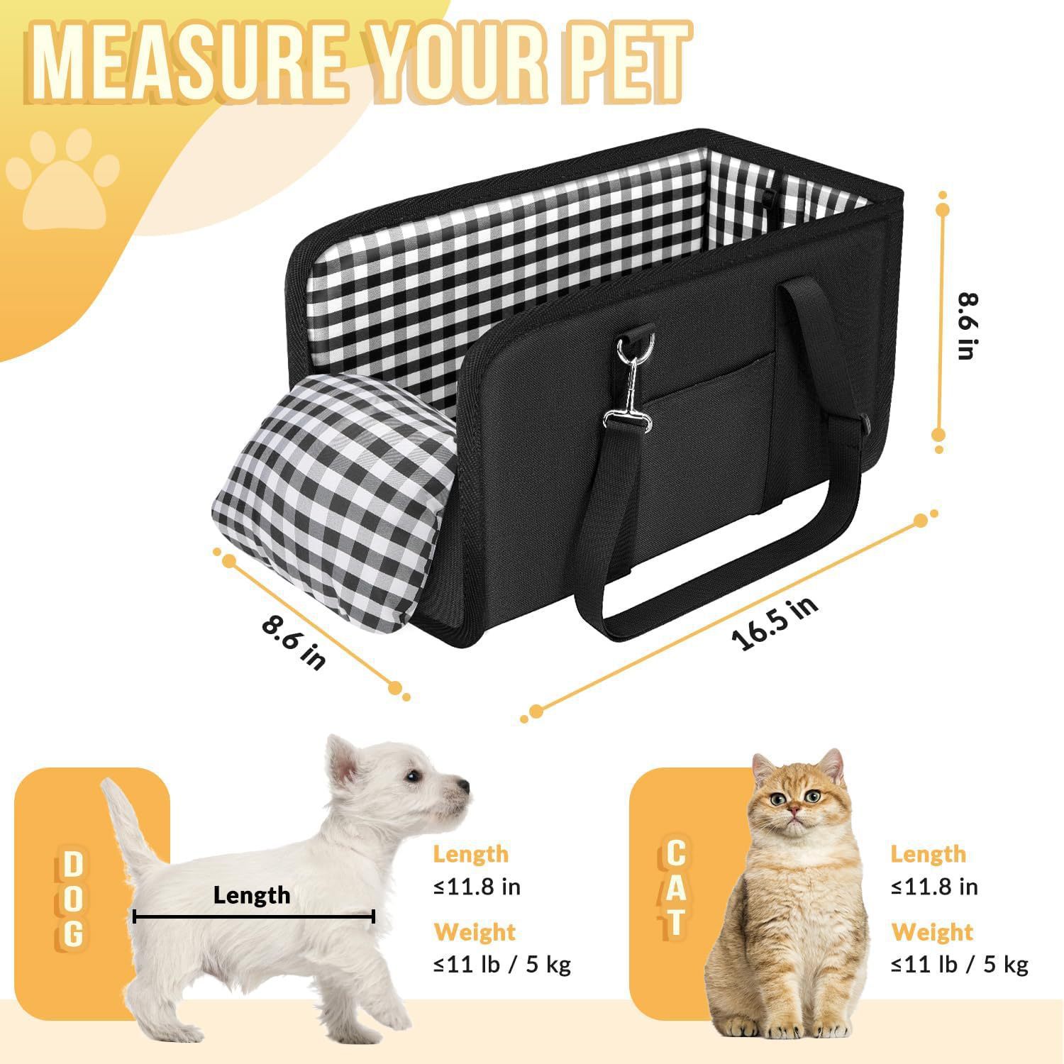Car Mounted Pet Car Seat Porta - Calming Dog Bed recension och pris
