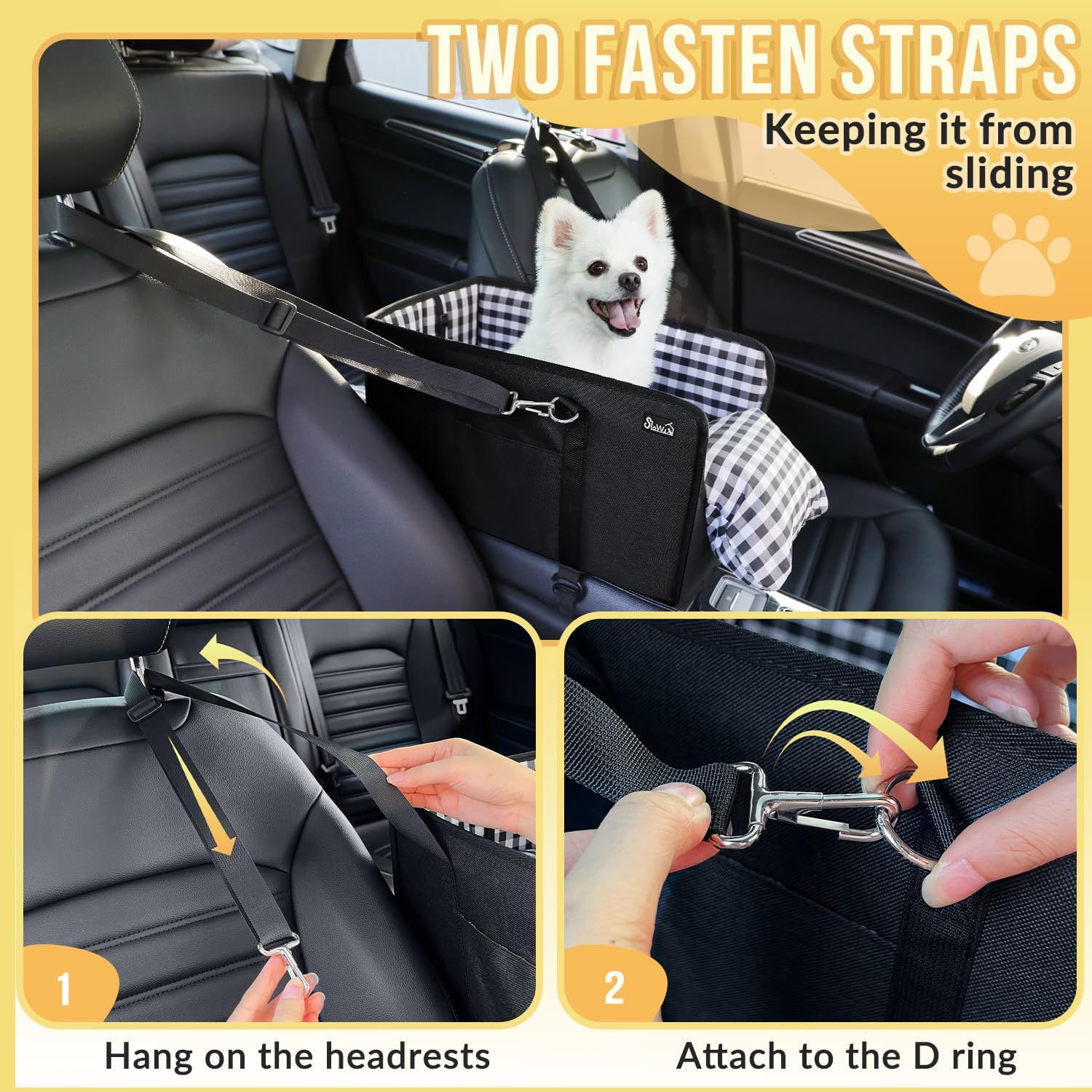 Car Mounted Pet Car Seat Porta - Calming Dog Bed recension och pris