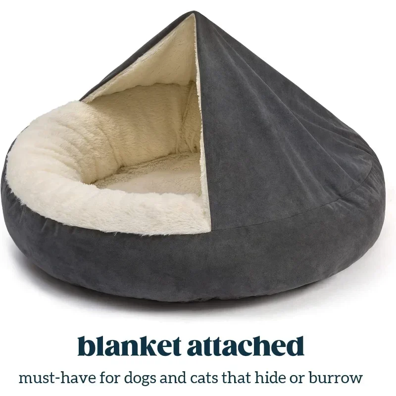 Semi-closed Dog Kennel Pet Sle - Calming Dog Bed recension och pris
