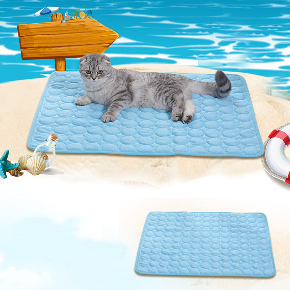 Pet Ice Mats Summer Cat Dog So - Calming Dog Bed recension och pris