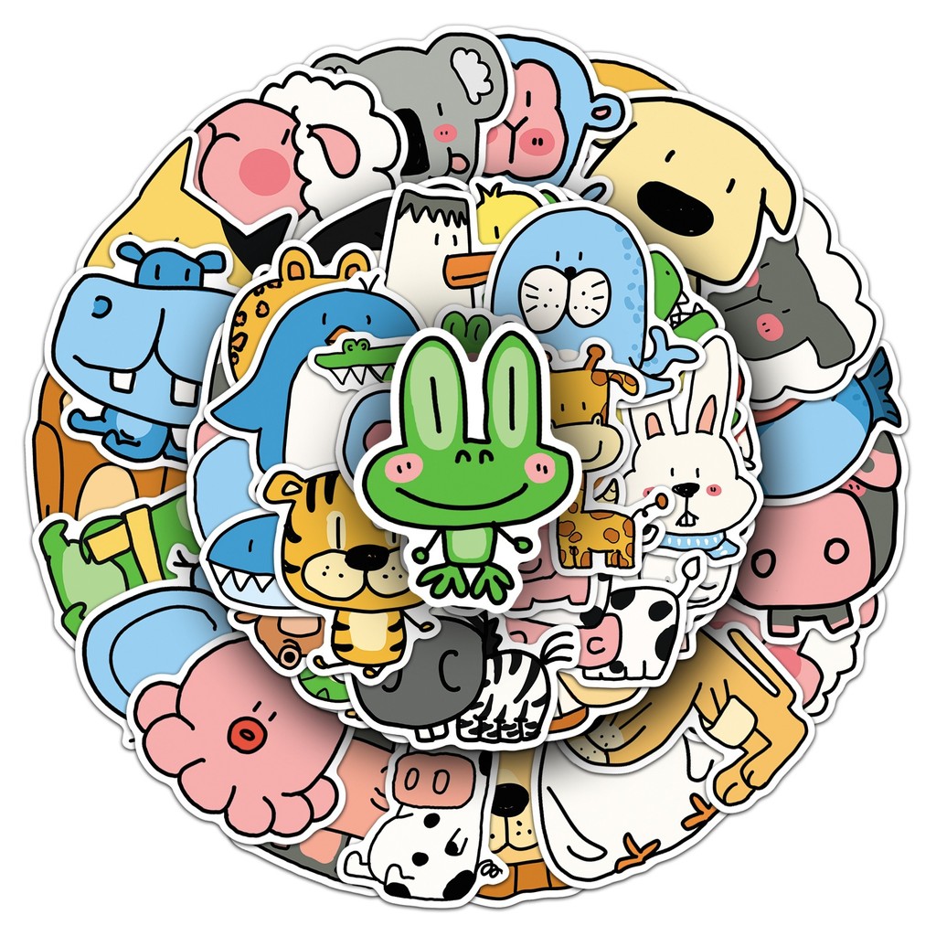 50Sheets Zoo Animal Stickers C - Pet Supplies Zoo recension och pris