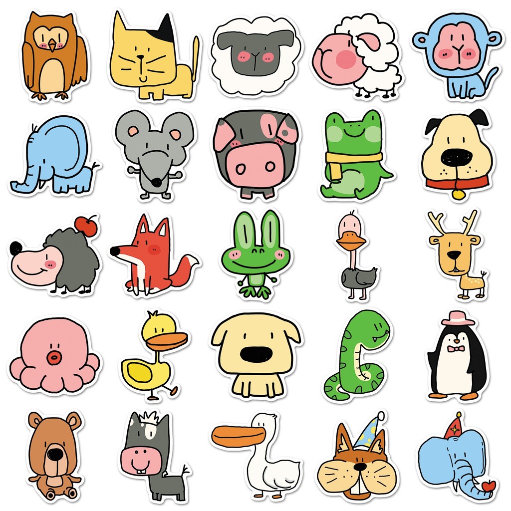 50Sheets Zoo Animal Stickers C - Pet Supplies Zoo recension och pris