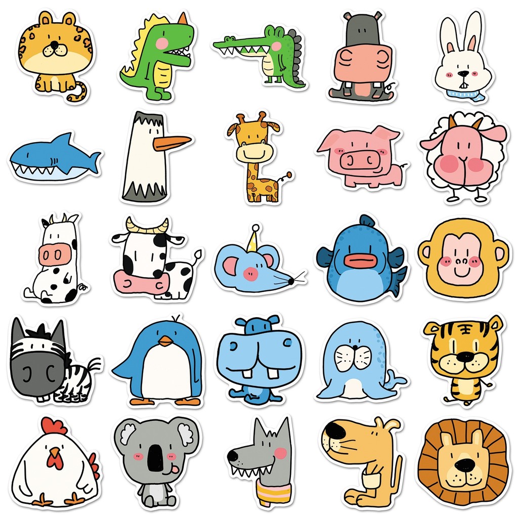 50Sheets Zoo Animal Stickers C - Pet Supplies Zoo recension och pris