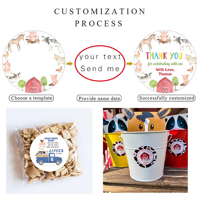 Farm Animals Birthday Stickers - Pet Supplies Zoo recension och pris