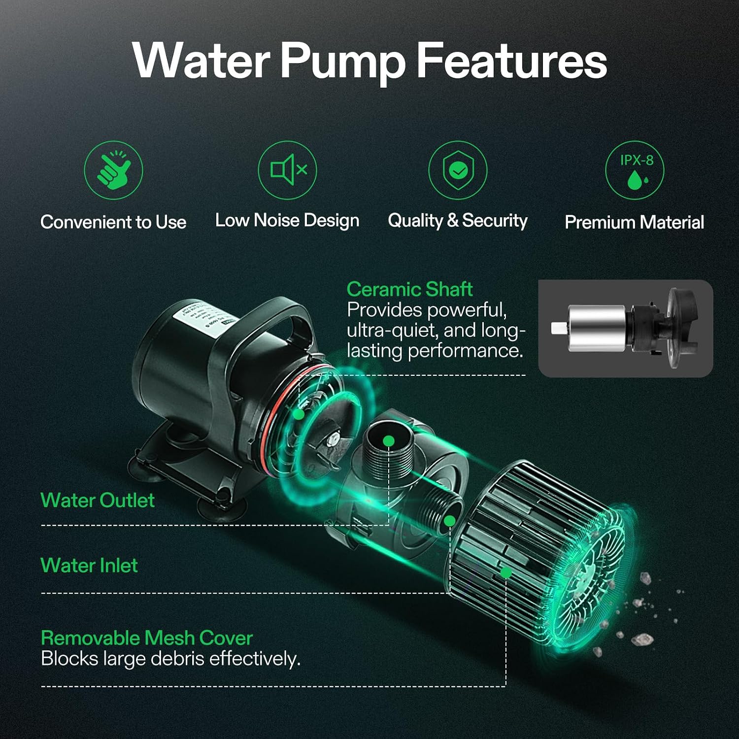 1600GPH Sub Water Pump for Pon - Aquarium Fish Tank recension och pris