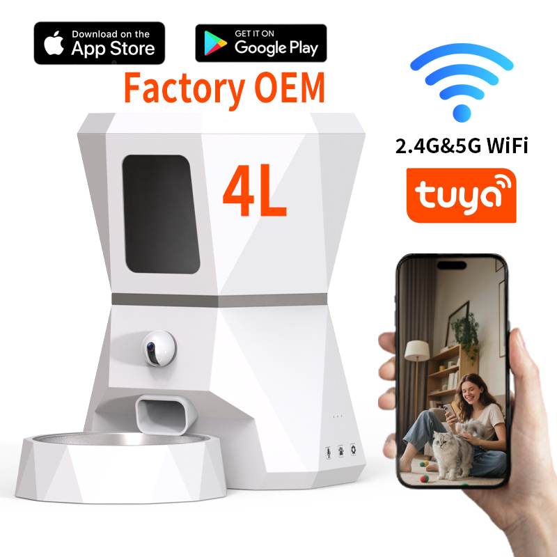 Top-Quality 4L Tuya APP Contro - Automatic Pet Feeder recension och pris