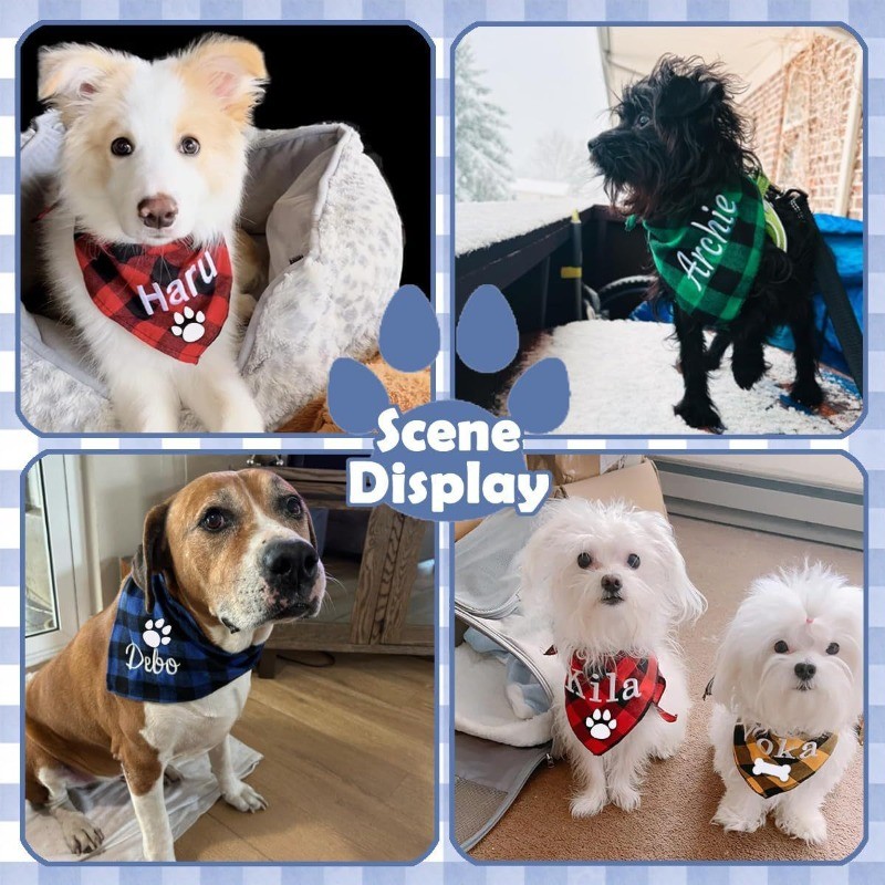 Embroidery Name Dog Bandana Cu - Dog Bandana Scarf recension och pris