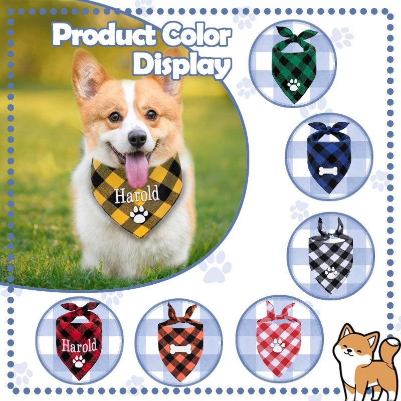 Embroidery Name Dog Bandana Cu - Dog Bandana Scarf recension och pris