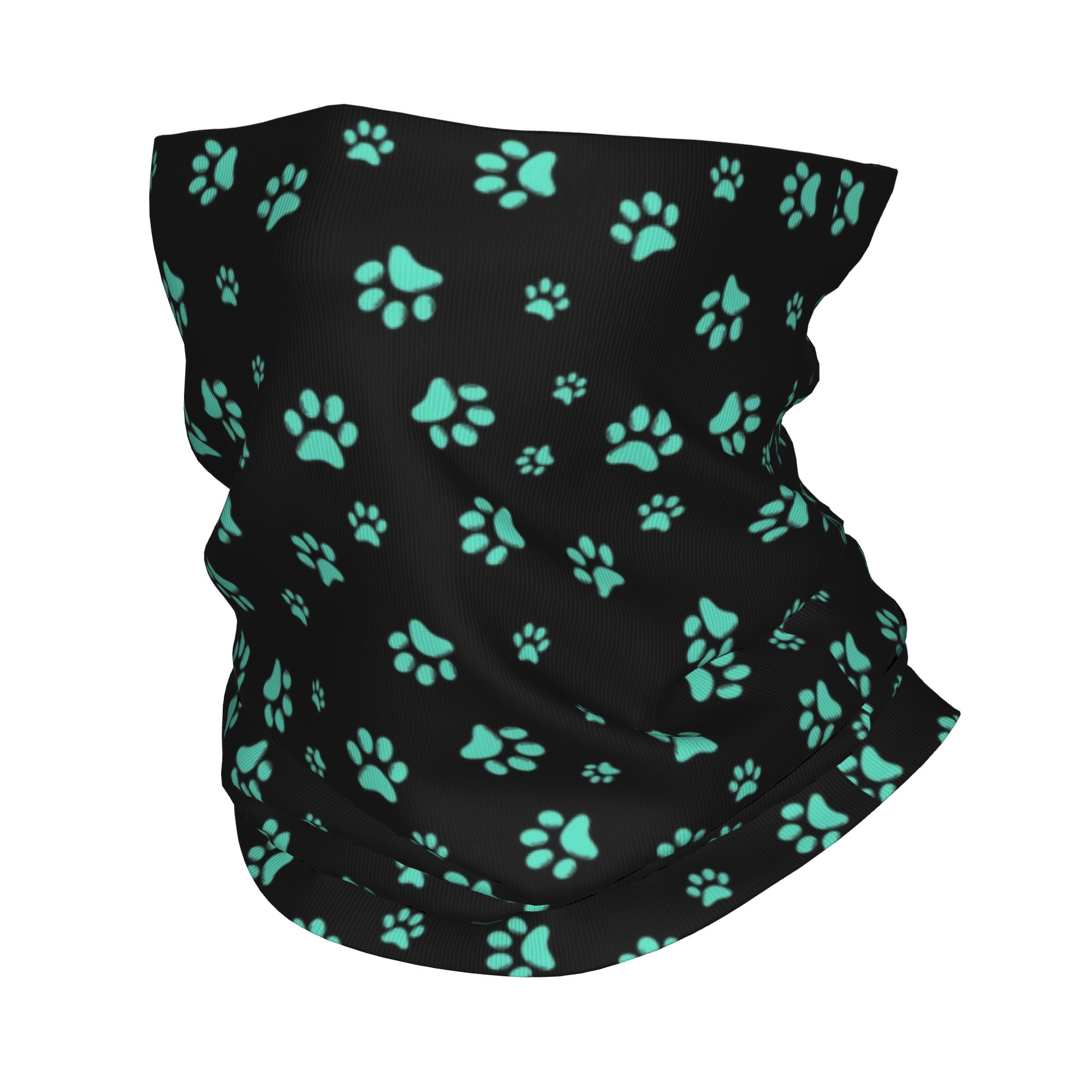 Custom Aqua Dog Paw Print Patt - Dog Bandana Scarf recension och pris