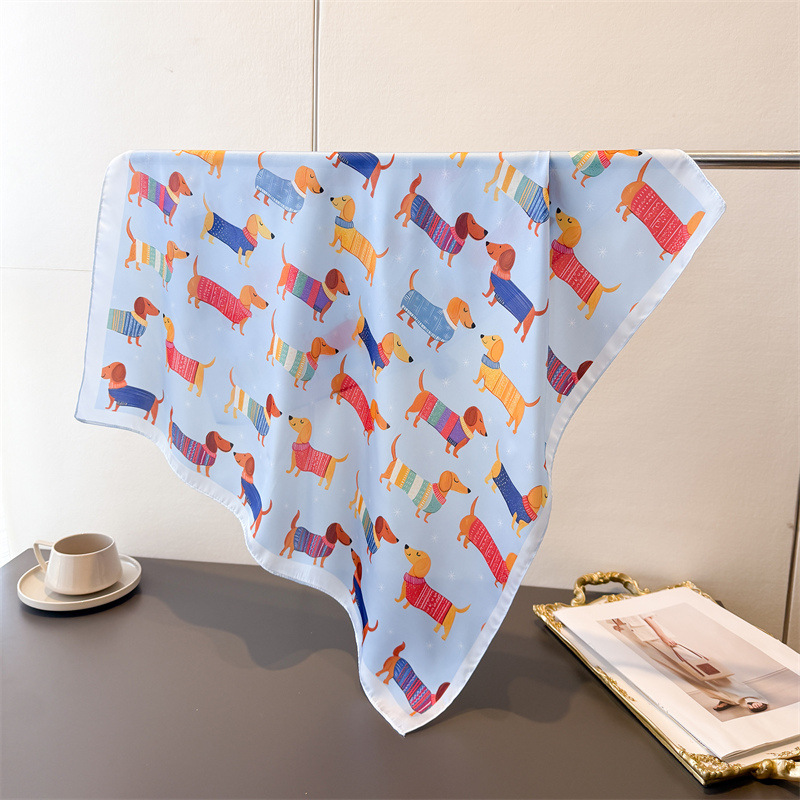 Ladies Cotton Dog Printed Squa - Dog Bandana Scarf recension och pris