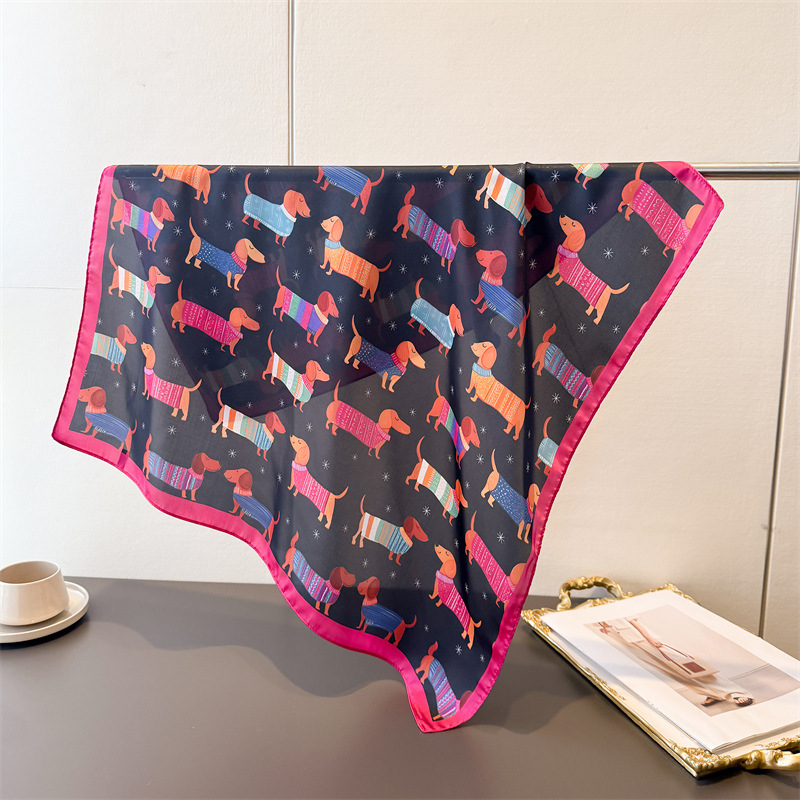 Ladies Cotton Dog Printed Squa - Dog Bandana Scarf recension och pris